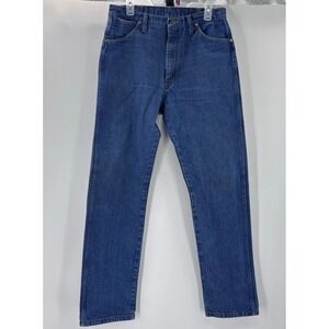 Wrangler Cowboy Cut Jeans Mens 35 x 34 Dark Wash Heavy Durable Denim Work Cotton